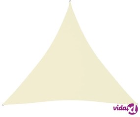vidaXL Parasole a Vela Oxford Triangolare 4,5x4,5x4,5 m Crema