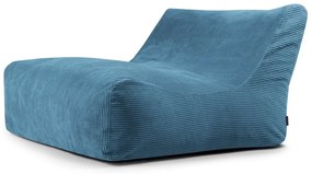 Puof a sacco blu con rivestimento in velluto a coste Sofa Lounge – SLOWDOWN
