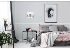 Lampadario su catena MILO 1xE27/60W/230V argento