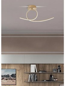 Plafoniera LED moderno Wendy, beige 58x18 cm, luce naturale NOVECENTO