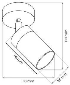 Brilagi - Faretto da parete POKER 1xGU10/25W/230V beige