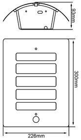 Brilliant - Lampada da esterno con sensore TODD 1xE27/60W/230V IP44 antracite
