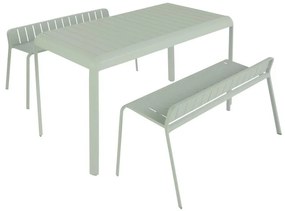 Set tavolo e sedie Idaho NATERIAL in alluminio verde per 2 persone