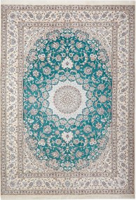Nain Tappeto persiano 250 x 350 Verde (Iran) Annodato A Mano