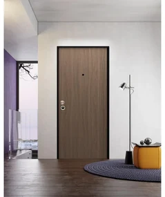 Pannello per porta blindata rivestito melamina marrone L 100 x H 213 cm, Sp 6 mm