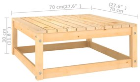 Set Salotto Giardino 10pz Cuscini Antracite Legno Massello Pino