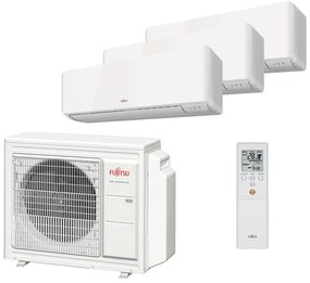 Condizionatore a muro multisplit inverter FUJITSU KM 9 + 9 + 12 18000 BTU classe raffreddamento A+++, classe di riscaldamento A++, bianco e beige