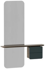 Set da corridoio verde scuro-marrone con decoro in rovere One More Look - UMAGE