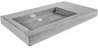 Lavandino da appoggio 'Beton XXL Basin' in cemento e resine cm 82x46x7,5h by Cipi