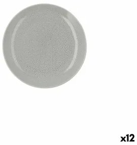 Piatto da pranzo Ariane Porous Verde Ceramica Ø 21 cm (12 Unità)