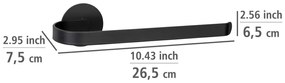 Porta asciugamani in metallo autoportante nero opaco Bivio - Wenko