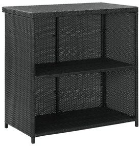 Set da Bar 3 pz in Polyrattan Nero