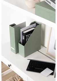 Set di organizer verdi in cartone per documenti 5 pz Holger Canvas Paper Laminate – Bigso