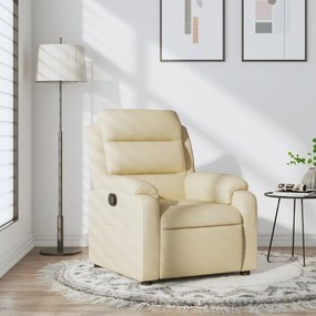 Poltrona Reclinabile İn Tessuto Crema /