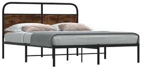 Giroletto Senza Materasso Rovere Fumo 160x200 Cm İn Truciolato /