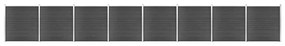 Set Pannelli Di Recinzione İn Wpc 1391x186 Cm Nero /