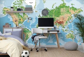 Carta da parati – Mappa del mondo classica