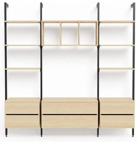 Kit cabina armadio PROJECT KIT LIVING 210X50 CM INDUS in alluminio 217.5 x 220 x 50 cm marrone/antracite