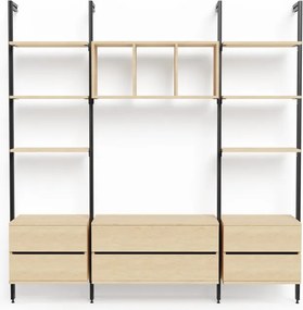 Kit cabina armadio Project KitLiving Industriale in alluminio 217.5 x 220 x 50 cm marrone/antracite