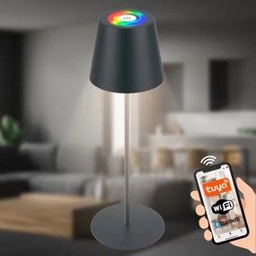 Briloner 7559015-LED Lampada da tavolo RGB COLORIS, 3,5 W/5 V, IP44, 2000 mAh, Wi-Fi Tuya