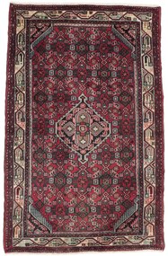 Hamedan Tappeto 150x90 Rosso (Iran) Annodato A Mano