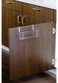 WENKO 2344100 - Cestino SLIM 24x11,5 cm cromo lucido/nero