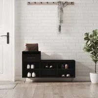 Scarpiera Nera 102x36x60 cm in Legno Multistratocod mxl 102780