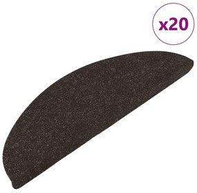Tappetini Autoadesivi Per Scale 20 Pz Neri 56x17x3 Cm /