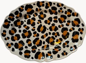 Piatto da portata fatto a mano Leopardo