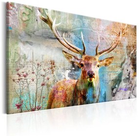 Quadro Deer on Wood  Colore colorful, Dimensioni e Misure 120x80