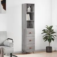 Credenza Grigio Sonoma 34,5x34x180 cm in Legno Multistrato 3189675