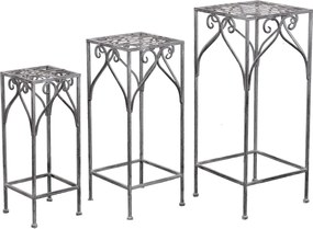 DORIAN - set di 3 fioriere quadrato