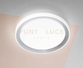 Plafoniera led neon bianca tonda bianca e silver 40w 5200lm cct 300...