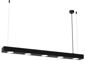 Lampadario a sospensione con filo ALEXANDER 5xGX53/12W/230V nero