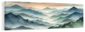 Quadro su tela – Calma sopra le montagne blu