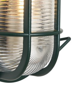 Lampada da parete e da soffitto per esterni verde scuro ovale IP44 - Noutica