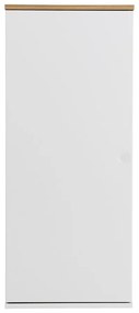 Cassettiera bianca a un'anta con 3 ripiani, altezza 95 cm Dot - Tenzo