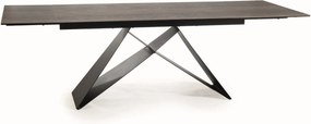 Tavolo allungabile Westin Ceramic LEGNO marrone/nero opaco - L160-240 cm