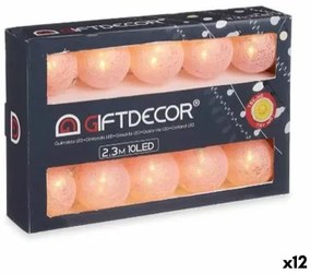 Ghirlanda di Luci LED Sfera Rosa 2,3 m (12 Unità)