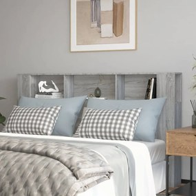 Testiera Letto Con Scomparti Grigio Sonoma 180x18,5x104,5 Cm /