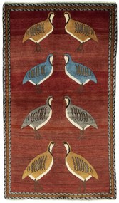 Gabbeh Tappeto 120 x 220 Rosso (Iran) Annodato A Mano