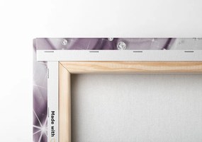 Quadro su tela – Fiori viola su sfondo astratto