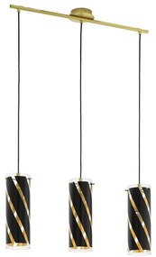 Eglo 97767 - Lampadario a sospensione con filo PINTO NERO 1 3xE27/60W/230V