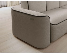 Divano angolare beige (con penisola a destra/con chaise lounge) e rivestimento in bouclé Ume – ELTAP