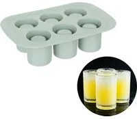Stampo ghiaccio in silicone 6 cubi tondi