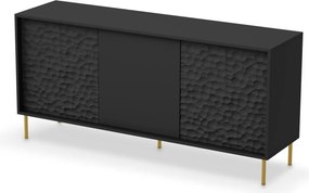 Credenza Bullet KM-1 in nero/oro - L155 cm