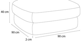 Poggiapiedi beige con rivestimento in bouclé Leonore – Bobochic Paris