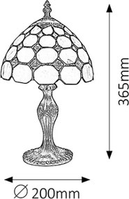 Brilagi - Lampada da tavolo Tiffany a vetri colorati DORAN 1xE14/40W/230V
