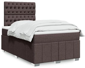 Giroletto A Molle Con Materasso Marrone Scuro 120x200cm Tessuto /