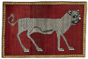 Gabbeh Tappeto persiano 150x100 Rosso (Iran) Annodato A Mano